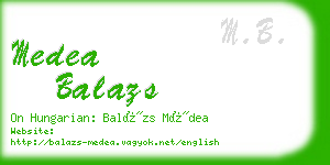 medea balazs business card